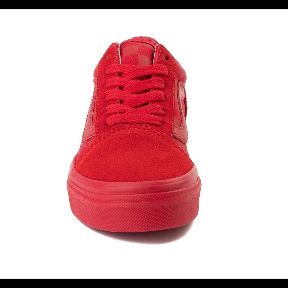 Red checkered Vans